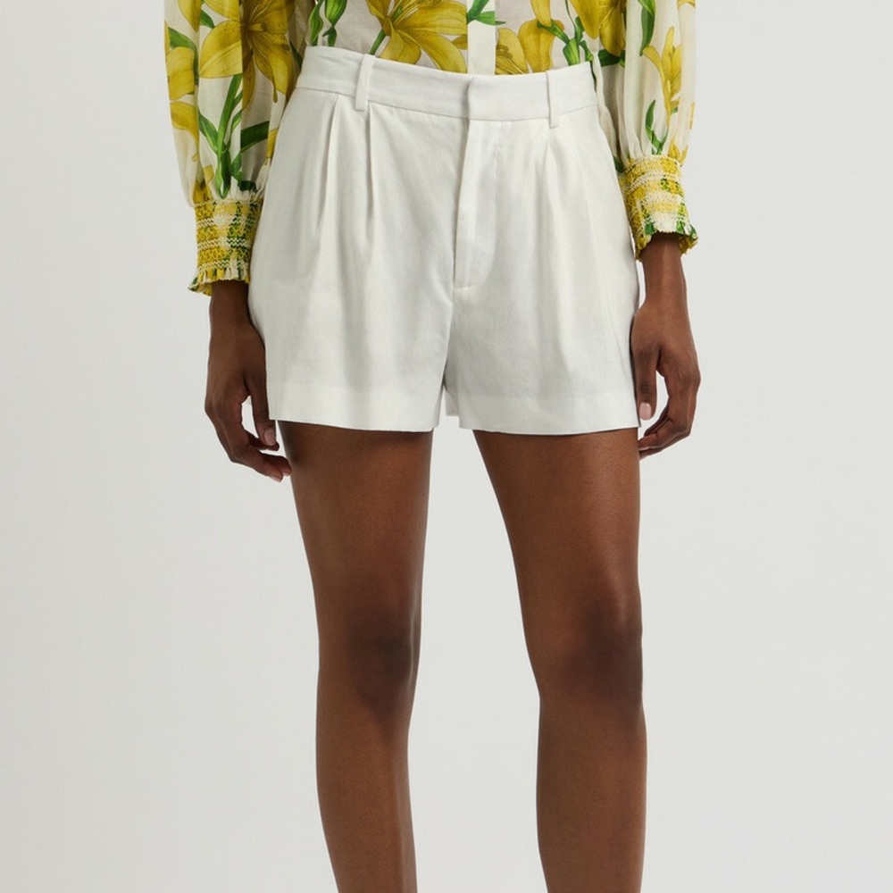 Alice + Olivia High Waist White Shorts